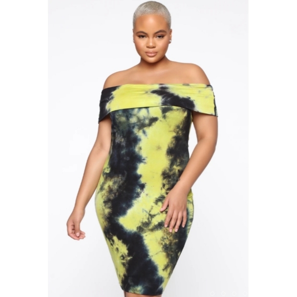 Fashion Nova Dresses & Skirts - [Fashion Nova] A Lot To See Lime Tie Dye Dress